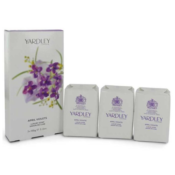 April Violets 3 X 3.5 oz Soap Women