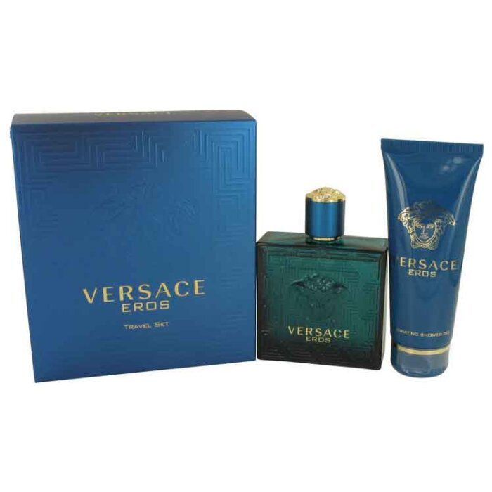Versace Eros Set 3.4 oz EDT Spray + 3.4 oz SG Caballero