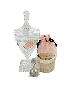 Juicy Couture 10.5 oz Huge Crystal Goblet with Pacific Sea Salt Soak in Luxury Juicy Gift Box Dama