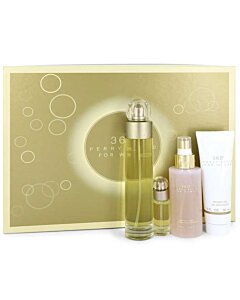 Perry Ellis 360 Set 3.4 oz EDT Spr + 4 oz BM + 3 oz SG + 0.25 Mini EDT Spr Women
