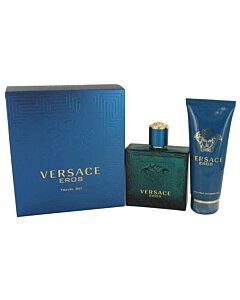 Versace Eros Set 3.4 oz EDT Spray + 3.4 oz SG Men